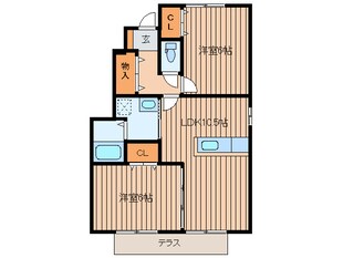 ローズコート美咲の物件間取画像